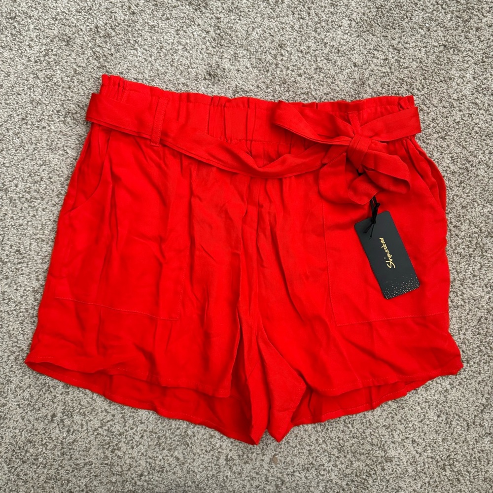 Tie Waist Paperbag Shorts